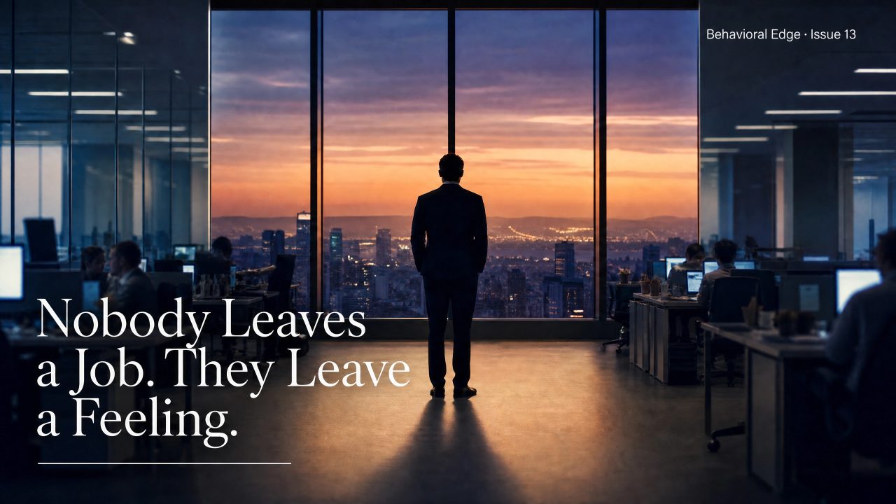 Nobody Leaves a Job. They Leave a Feeling. The Behavioral Edge — Issue 13